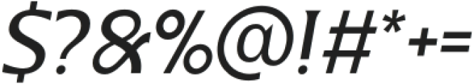 Valty Light Italic otf (300) Font OTHER CHARS