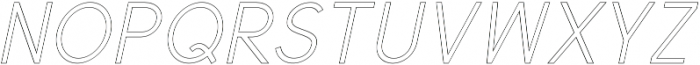 Valued Regular Outline Italic otf (400) Font LOWERCASE