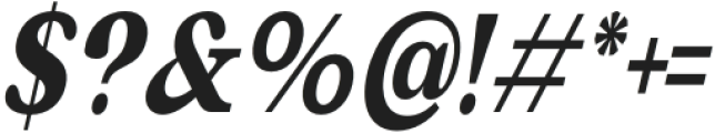 Valverde Condensed Bold Italic otf (700) Font OTHER CHARS