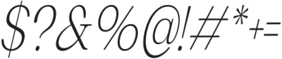 Valverde Condensed ExtraLight Italic otf (200) Font OTHER CHARS