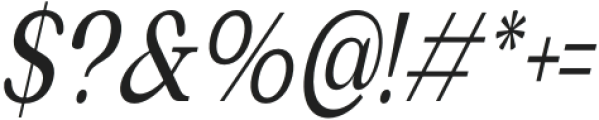Valverde Condensed Regular Italic otf (400) Font OTHER CHARS