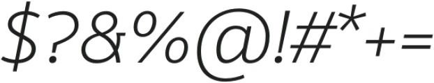 VanSans Light Italic otf (300) Font OTHER CHARS