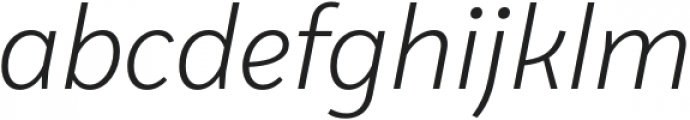 VanSans Light Italic otf (300) Font LOWERCASE