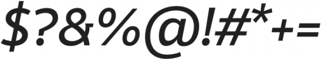 VanSans Medium Italic otf (500) Font OTHER CHARS