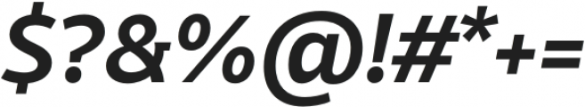 VanSans SemiBold Italic otf (600) Font OTHER CHARS