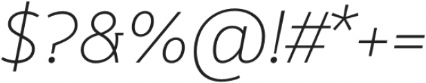 VanSans Thin Italic otf (100) Font OTHER CHARS