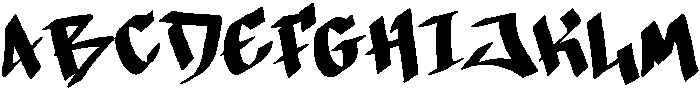 Vandal Broken Regular otf (400) Font UPPERCASE