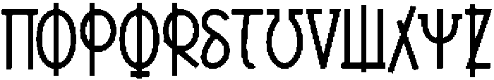 Vandalik One otf (400) Font UPPERCASE