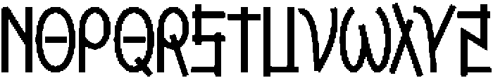 Vandalik One otf (400) Font LOWERCASE