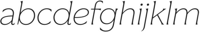Vanguardia ExtraLight Italic otf (200) Font LOWERCASE