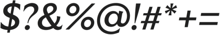 Vanguardia Medium Italic otf (500) Font OTHER CHARS