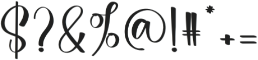 Vania Signature Regular otf (400) Font OTHER CHARS