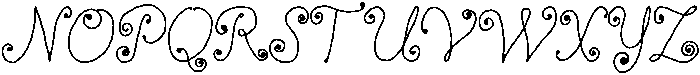 Vanilla Snail Bold otf (700) Font UPPERCASE