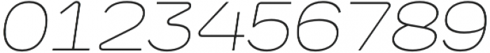 Vanyla 4F Unicase Thin Italic otf (100) Font OTHER CHARS