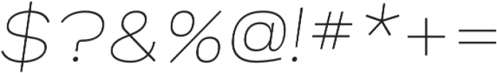 Vanyla 4F Unicase Thin Italic otf (100) Font OTHER CHARS