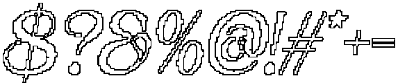 Varelle Pixel Outline otf (400) Font OTHER CHARS