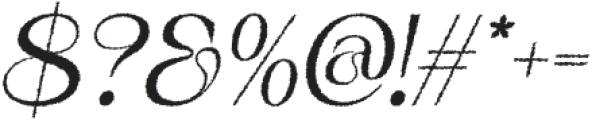 Varelle Rough Italic otf (400) Font OTHER CHARS