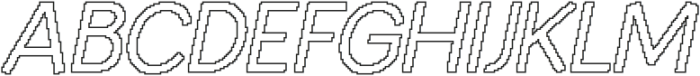 Varena Pixel Outline otf (400) Font UPPERCASE