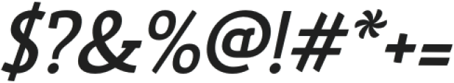 Varidox Slab Italic otf (400) Font OTHER CHARS