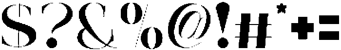 Varien otf (400) Font OTHER CHARS