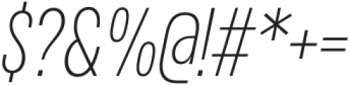 Variera Thin Italic otf (100) Font OTHER CHARS