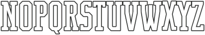 Varsity Modern Condensed Outline otf (400) Font UPPERCASE