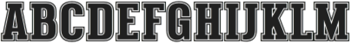 Varsity Signature Outline otf (400) Font LOWERCASE