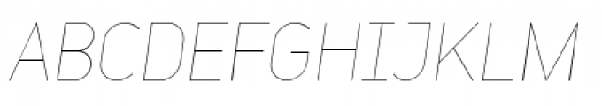 Variable Ultra Light Italic Font UPPERCASE