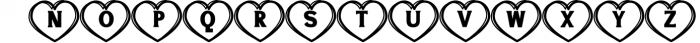 Valentine Hearts Monogram font love kids /Procreate fonts Font UPPERCASE
