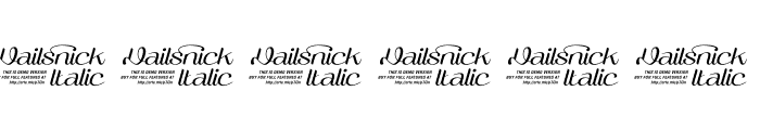 Vailsnick Italic Demo Font OTHER CHARS