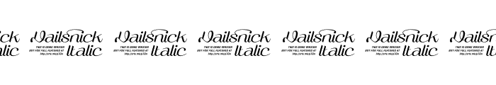 Vailsnick Italic Demo Font OTHER CHARS
