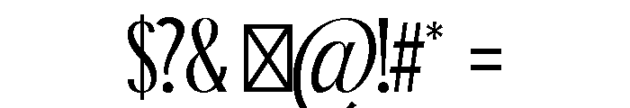 Vainilla Font OTHER CHARS
