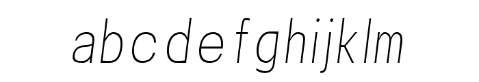 Valak Condensed Light Italic Font LOWERCASE