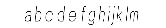 Valak Extra Condensed Italic Font LOWERCASE