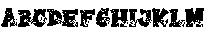 Valentine College Font UPPERCASE