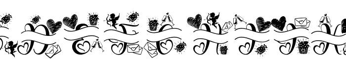 Valentine Delion Monogram Font UPPERCASE