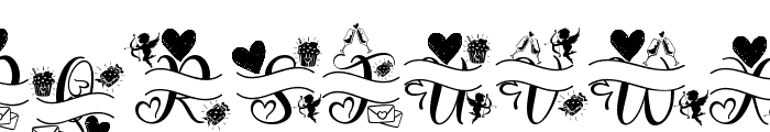 Valentine Delion Monogram Font UPPERCASE