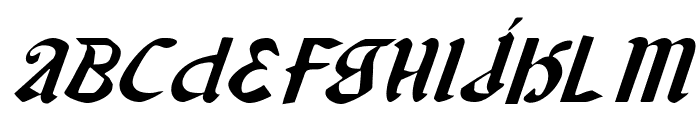 Valerius Expanded Italic Font UPPERCASE