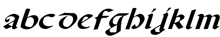 Valerius Expanded Italic Font LOWERCASE