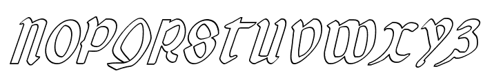 Valerius Outline Italic Font UPPERCASE