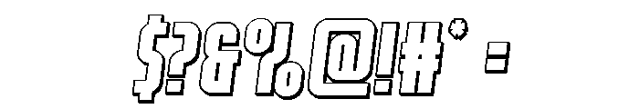 Valiant Times LC 3D Semi-Ital Font OTHER CHARS