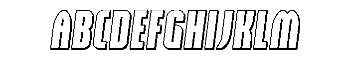 Valiant Times LC 3D Semi-Ital Font UPPERCASE