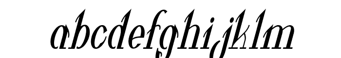 Valkyrie Bold Condensed Italic Font LOWERCASE