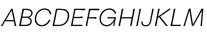 Valley Sans Thin Italic Font UPPERCASE