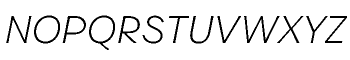 Valley Sans Thin Italic Font UPPERCASE