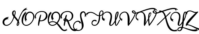 Vampire Calligraphy Font UPPERCASE