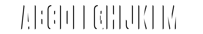 VanchromeLeft-Regular Font UPPERCASE