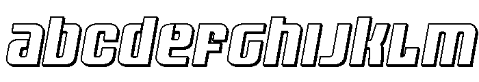 Vanguardian 3D Italic Font UPPERCASE