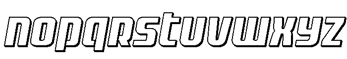 Vanguardian 3D Italic Font UPPERCASE
