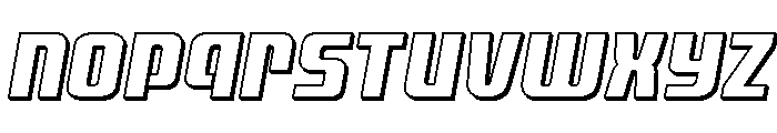Vanguardian 3D Italic Font LOWERCASE